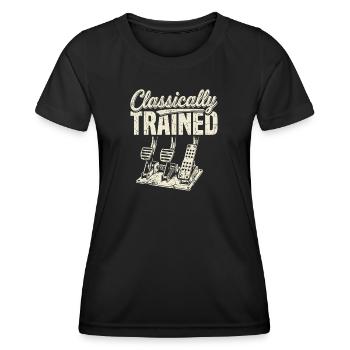Pédales classiques - T-shirt sport Femme - noir - Devant - AI Model Female 172 light (172cm)