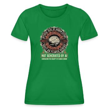 Human Authentic - Women's Functional T-Shirt - kelly green - Front - AI Model Female 172 dark (172cm)