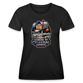 Allons sur Mars. Mission d’exploration de Mars - T-shirt sport Femme - noir - Devant - AI Model Female 172 light (172cm)