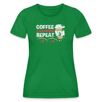 Laboratory Biologie Chemie Mikroskop Labor - Frauen Funktions-T-Shirt - Kelly Green - Vorne - AI Model Female 172 dark (172cm)