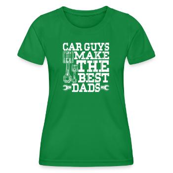 Autofreunde: Beste Papas Vatertag Vatertagsgeschen - Frauen Funktions-T-Shirt - Kelly Green - Vorne - AI Model Female 172 dark (172cm)