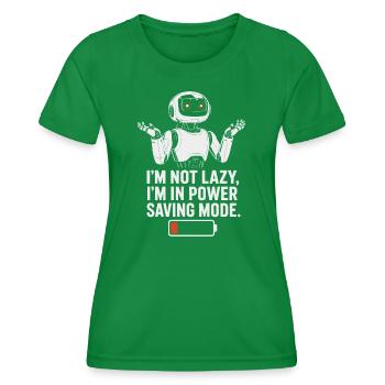 Power Saving Mode Robot - Women's Functional T-Shirt - kelly green - Front - AI Model Female 172 dark (172cm)