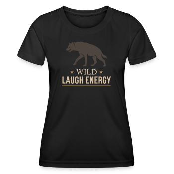 Laughing Hyena Spotted Hyena Hyena Lover - Women's Functional T-Shirt - black - Front - AI Model Female 172 light (172cm)