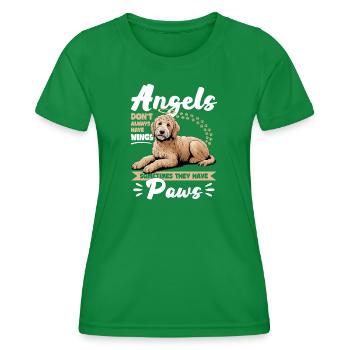 Goldendoodle Dog Breed - Women's Functional T-Shirt - kelly green - Front - AI Model Female 172 dark (172cm)