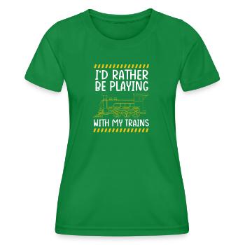 Maquettisme ferroviaire Fabricant de maquettes - T-shirt sport Femme - vert - Devant - AI Model Female 172 dark (172cm)