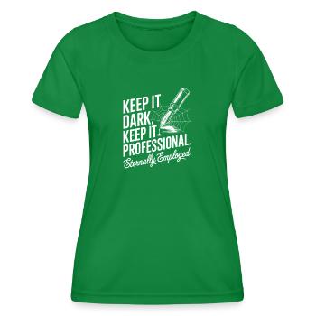 Dunkle professionelle Spitzentypografie - Frauen Funktions-T-Shirt - Kelly Green - Vorne - AI Model Female 172 dark (172cm)