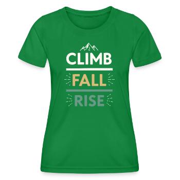 Grimpe Tombe Relève Montagne - T-shirt sport Femme - vert - Devant - AI Model Female 172 dark (172cm)