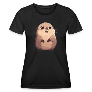 Marmots Groundhog - Women's Functional T-Shirt - black - Front - AI Model Female 172 light (172cm)