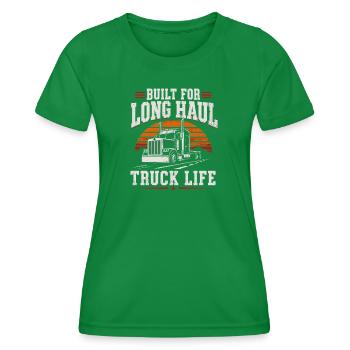 Truck Driver Truck Diesel Professional Driver - Women's Functional T-Shirt - kelly green - Front - AI Model Female 172 dark (172cm)