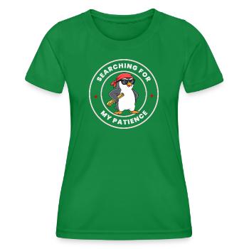 Chercher ma patience drôle - T-shirt sport Femme - vert - Devant - AI Model Female 172 dark (172cm)