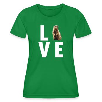 Marmots Groundhog - Women's Functional T-Shirt - kelly green - Front - AI Model Female 172 dark (172cm)