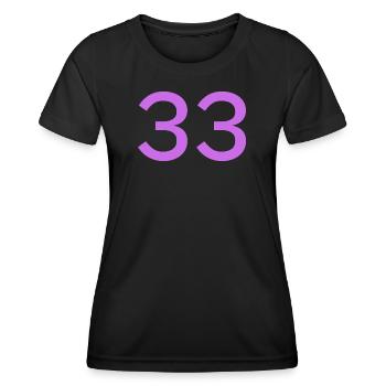 33 - T-shirt sport Femme - noir - Devant - AI Model Female 172 light (172cm)
