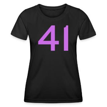 41 - Frauen Funktions-T-Shirt - Schwarz - Vorne - AI Model Female 172 light (172cm)
