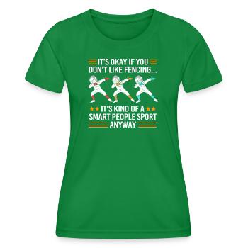 fencing - Women's Functional T-Shirt - kelly green - Front - AI Model Female 172 dark (172cm)