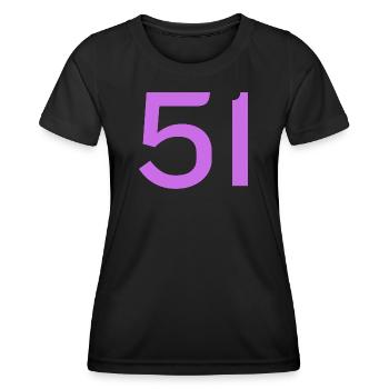 51 - Frauen Funktions-T-Shirt - Schwarz - Vorne - AI Model Female 172 light (172cm)