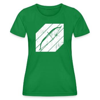 Sketch de tir à l’arc - T-shirt sport Femme - vert - Devant - AI Model Female 172 dark (172cm)
