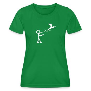 Fliegen lassen - Frauen Funktions-T-Shirt - Kelly Green - Vorne - AI Model Female 172 dark (172cm)