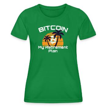 Bitcoin - 21 Million - Cryptocurrency - Frauen Funktions-T-Shirt - Kelly Green - Vorne - AI Model Female 172 dark (172cm)