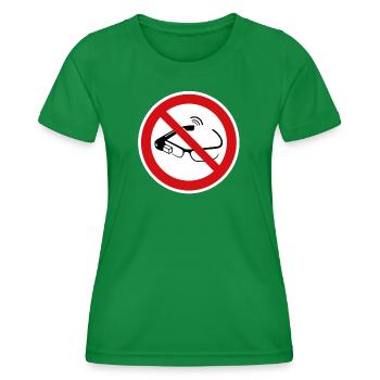 Smart glasses prohibited - Women's Functional T-Shirt - kelly green - Front - AI Model Female 172 dark (172cm)