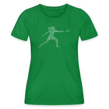 Disc Golf Gift Idea for a Disc Athlete - Women's Functional T-Shirt - kelly green - Front - AI Model Female 172 dark (172cm)
