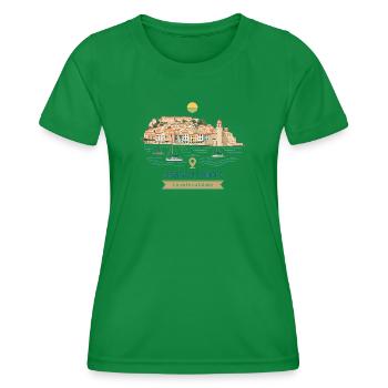 Collioure Côte Catalane - T-shirt sport Femme - vert - Devant - AI Model Female 172 dark (172cm)