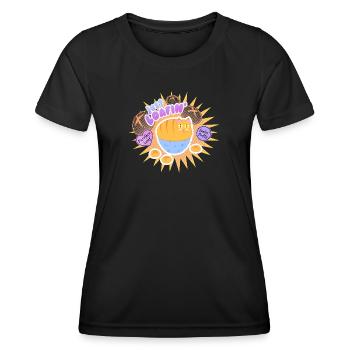 Just Loafin' - Cute Cat Loaf - Women's Functional T-Shirt - black - Front - AI Model Female 172 light (172cm)
