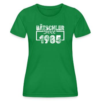 1985 - Frauen Funktions-T-Shirt - Kelly Green - Vorne - AI Model Female 172 dark (172cm)