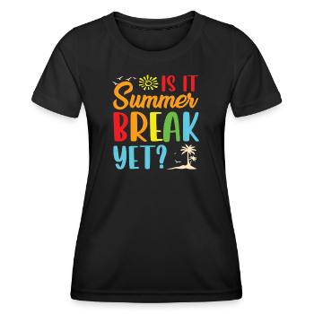 Summer break yet - Frauen Funktions-T-Shirt - Schwarz - Vorne - AI Model Female 172 light (172cm)