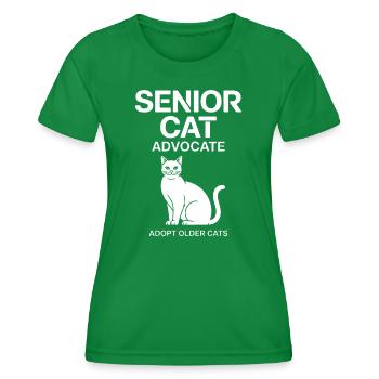 Senior Cat Advocate - Women's Functional T-Shirt - kelly green - Front - AI Model Female 172 dark (172cm)