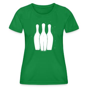 Bowling Pins - Frauen Funktions-T-Shirt - Kelly Green - Vorne - AI Model Female 172 dark (172cm)