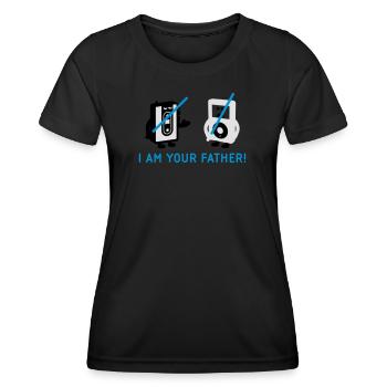 darth vader vs pod - Women's Functional T-Shirt - black - Front - AI Model Female 172 light (172cm)