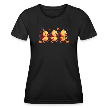 Bébé dinde de Thanksgiving - T-shirt sport Femme - noir - Devant - AI Model Female 172 light (172cm)