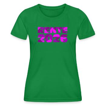 Rente 2026 , Abschied Rente - Frauen Funktions-T-Shirt - Kelly Green - Vorne - AI Model Female 172 dark (172cm)