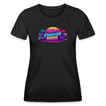 80s Forever Neon Retro - Women's Functional T-Shirt - black - Front - AI Model Female 172 light (172cm)
