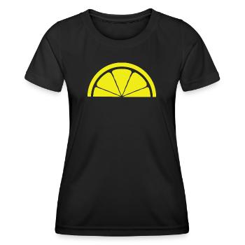 Zitrone Design - Frauen Funktions-T-Shirt - Schwarz - Vorne - AI Model Female 172 light (172cm)