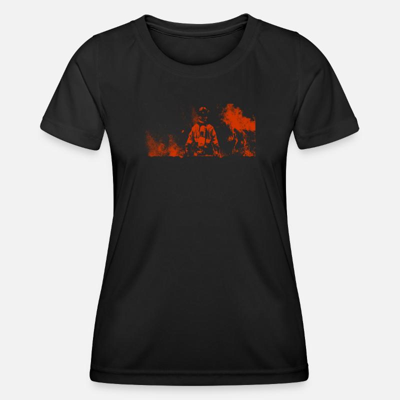 firefighter firefighter - Women's Functional T-Shirt - black
