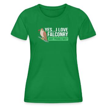 Piaillement Fauconnerie - T-shirt sport Femme - vert - Devant - AI Model Female 172 dark (172cm)