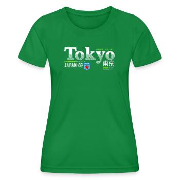 Tokyo Vintage Sport Denim - T-shirt sport Femme - vert - Devant - AI Model Female 172 dark (172cm)