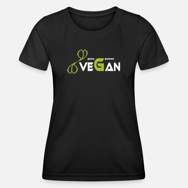 pure_vegan_power - Women's Functional T-Shirt - black