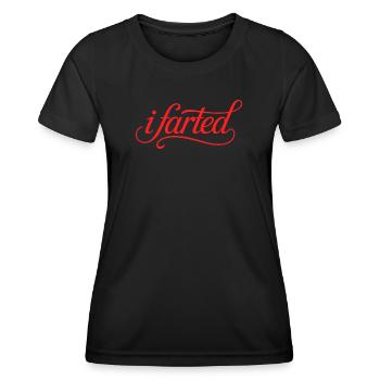 I farted - Funny Gen Alpha Logo - Women's Functional T-Shirt - black - Front - AI Model Female 172 light (172cm)