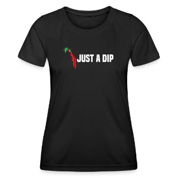 Juste une baisse du marché boursier - T-shirt sport Femme - noir - Devant - AI Model Female 172 light (172cm)