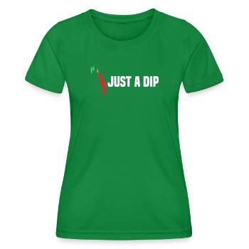 Juste une baisse du marché boursier - T-shirt sport Femme - vert - Devant - AI Model Female 172 dark (172cm)
