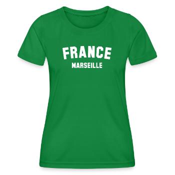 MARSEILLE France Frankreich - T-shirt sport Femme - vert - Devant - AI Model Female 172 dark (172cm)