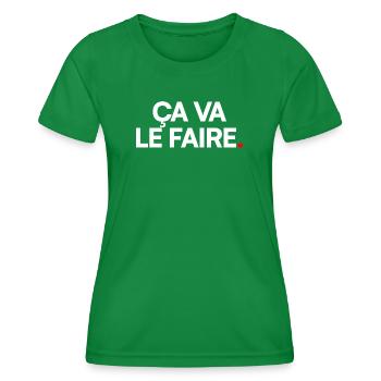 Ça va le faire - T-shirt sport Femme - vert - Devant - AI Model Female 172 dark (172cm)