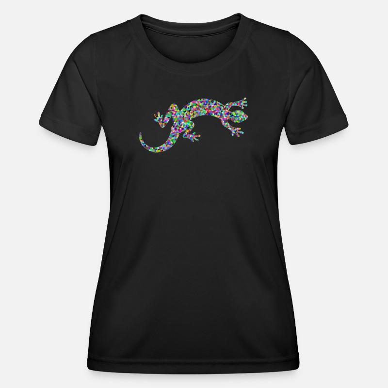 Gecko, salamander, patterncontest - Women's Functional T-Shirt - black