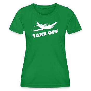 TAKE OFF - Frauen Funktions-T-Shirt - Kelly Green - Vorne - AI Model Female 172 dark (172cm)