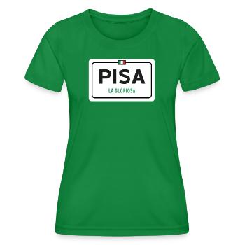 Pisa town sign - Women's Functional T-Shirt - kelly green - Front - AI Model Female 172 dark (172cm)