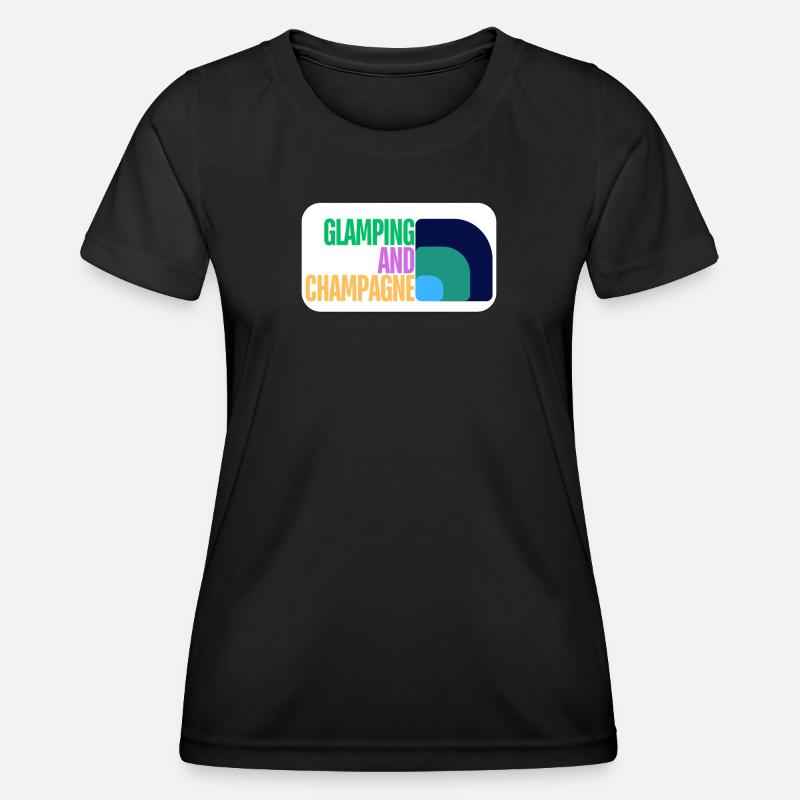 Glamping - Women's Functional T-Shirt - black