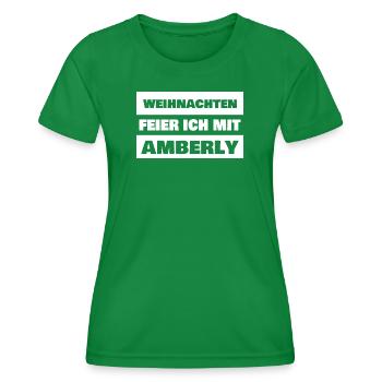 Amberly as a given name - Women's Functional T-Shirt - kelly green - Front - AI Model Female 172 dark (172cm)
