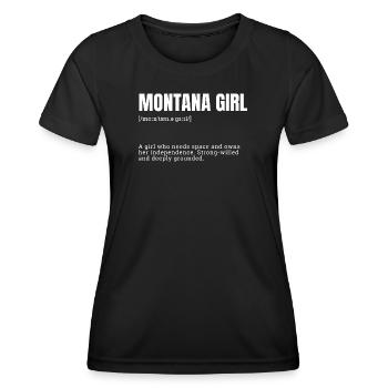 T-shirt Indépendance Fille du Montana - T-shirt sport Femme - noir - Devant - AI Model Female 172 light (172cm)